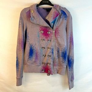 Marc by Marc Jacobs - Women's S - Purple Spray Paint Chic Hoodie - 80% OFF SALE!